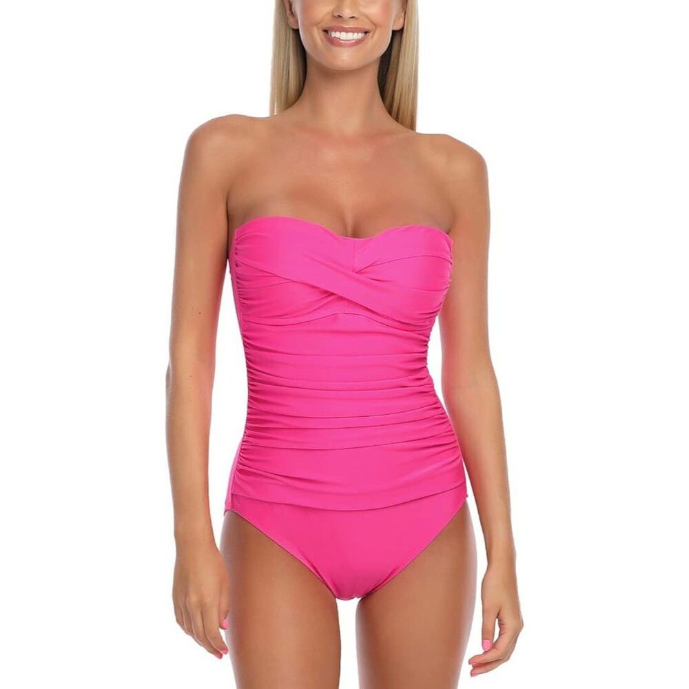 RELLECIGA Women's Strapless One Piece Swimsuit, XXL